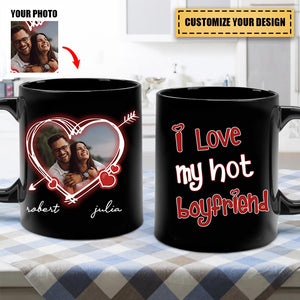 I Love My Hot Boyfriend - Personalized Mug - Valentine Gift For Couple