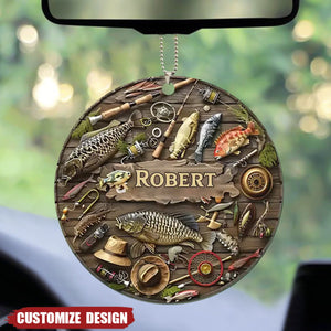 2024 New Release – Personalized Fishing Life Christmas/Car Ornament, Christmas Gift For Fishing Lover