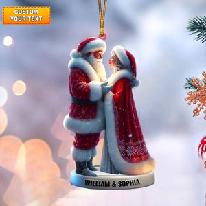 Personalized Santa and Mrs. Claus Christmas Ornament, Gift For couple - 2025 New Release