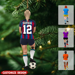 Personalized Soccer Player Christmas Ornament - Gift For Soccer Player Soccer Lovers