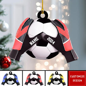 Personalized Soccer Goal Keeper Christmas Ornament - Gift For Soccer Lovers - 2024 New Release