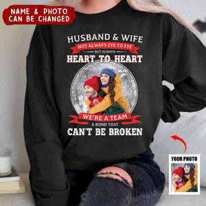 Husband And Wife Not Eye To Eye - Personalized Photo Shirt/Hoodie