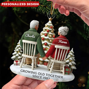 Growing Old Together-Personalized Ornament-Gift For Couple