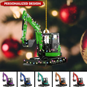 Personalized Excavator Heavy Equipment Ornament-Gift For Excavator Car Lovers