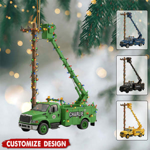 Keep The Lights On - Personalized Lineman Ornament