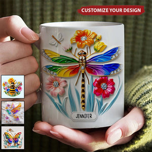 Personalized Hummingbird Gardening Accent Mug