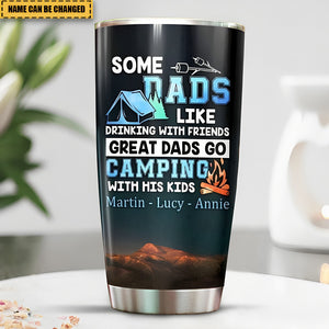 Custom Name Gift For Dad Camping Dad Tumbler
