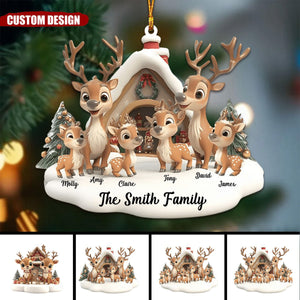 Personalized Reindeer Family Ornament-2025 New Release
