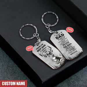 Personalized Keychain For Hunting Dad, You’re The Best Dad, Gift For Father’s Day, Gift Idea For Dad