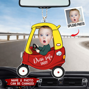 Drive Safe Daddy - Personalized Car Photo Ornament