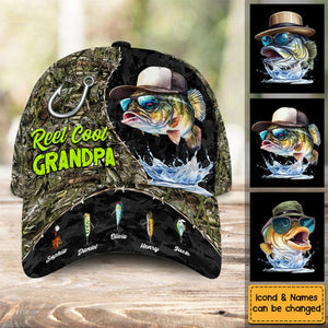 Personalized Fishing Reel Cool Grandpa/Dad Cap-Gift For Fishing Lovers