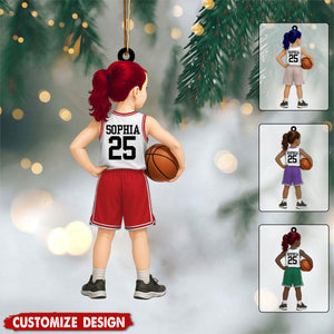 Personalized Kid Basketball Player Ornament - Gift For Basketball Young Lovers - 2025 New Release