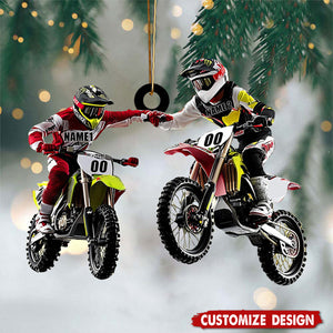Personalized Motorcycle Christmas Ornament - Gift For Motorbike Driver
