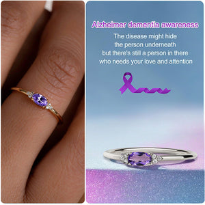 Alzheimer dementia awareness purple Ring