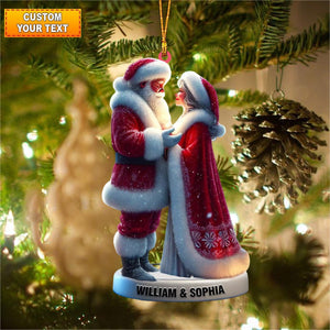 Personalized Santa and Mrs. Claus Christmas Ornament, Gift For couple - 2025 New Release