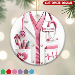 Celebrate A Special Medical Professional - Personalized Ceramic Ornament - Gift For Doctors And Nurses