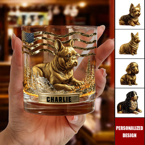 Any Dog Breeds, Personalized Dog Whiskey Glass, Gift For Dog Lovers