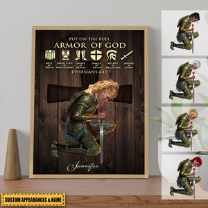 A Child of God A Woman of Faith A Warrior of Christ Personalized Custom Vertical Poster