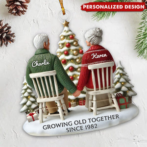 Growing Old Together-Personalized Ornament-Gift For Couple