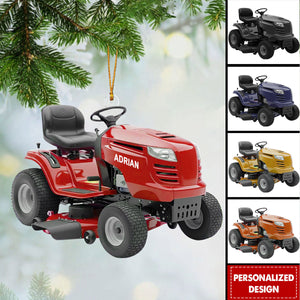Personalized Lawn Mower Ornament Christmas Gift for Gardener or Landscaper