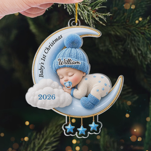 Personalized Baby Acrylic Ornament - Gift For New Parents
