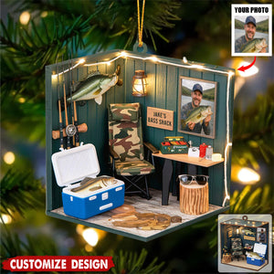Personalized Fishing Shack Christmas Ornament - Gift For Fishing Lovers