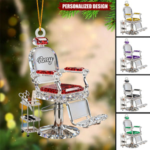 Personalized Barber Chair Christmas Ornament-Stylist Present