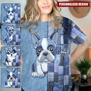 Love Miniature Schnauzer-Personalized Dog All Over Shirt