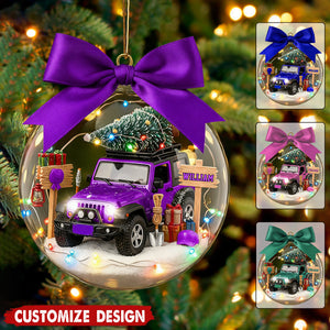 Personalized Off-Road Christmas Snow Globe Ornament -Gift For Off-Road Lover