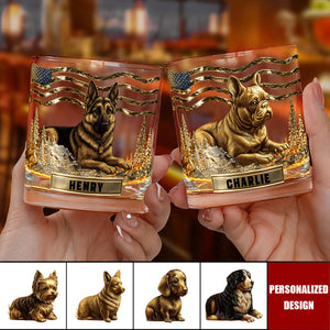 Any Dog Breeds, Personalized Dog Whiskey Glass, Gift For Dog Lovers