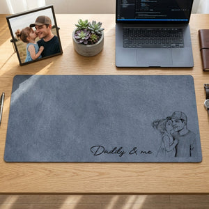We Love You Personalized Desk Mat - Father's Day Gift For Husband, Dad
