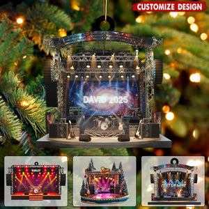Personalized Rock Band Concert Stage Ornament – Gift for Music Lovers
