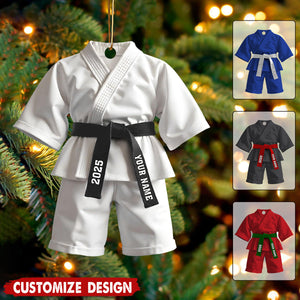 New Release - Personalized Black Belt Christmas Ornament - Jiu-Jitsu,Karate Gift