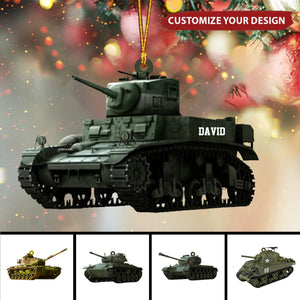 Personalized Tank Car Christmas Ornament Gift For Tank Lover - 2024 New Release