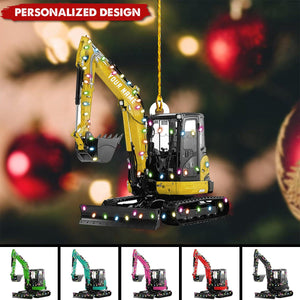 Personalized Excavator Heavy Equipment Ornament-Gift For Excavator Car Lovers