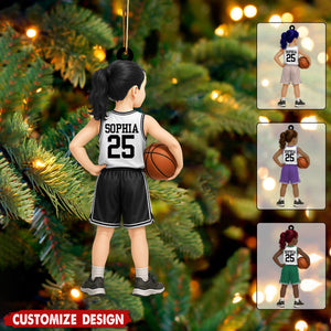 Personalized Kid Basketball Player Ornament - Gift For Basketball Young Lovers - 2025 New Release