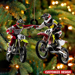 Personalized Motorcycle Christmas Ornament - Gift For Motorbike Driver