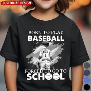 Funny Personalized Back To School Baseball Boy T-shirt - Gift For Baseball Lovers