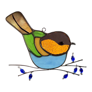 Stained Glass Humming Birds Suncatcher - Gift For Bird Lovers