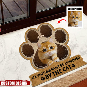 Custom Photo All Guests Must Be Approved - Gift For Pet Lovers - Personalized Custom Shaped Doormat