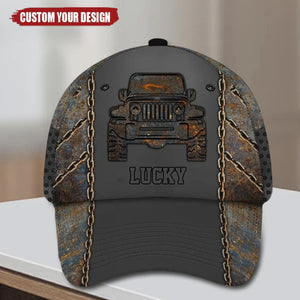 Personalized Off Road Car Custom Name 3D Printed Cap - Gift For Off Road Lover