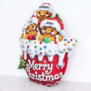 Personalized Gingerbread Pillow - Gift For Your Family