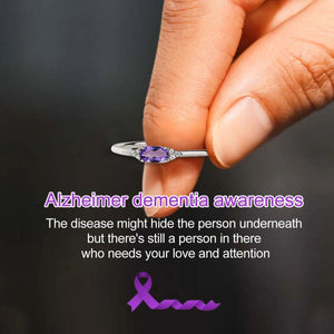 Alzheimer dementia awareness purple Ring
