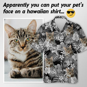 Custom Funny Photo Hawaii Shirt For Cat Lover