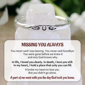 FOR MEMORIAL My Four-legged Angel is Always Near By-Personalized Tiny Paw With Wings Ring