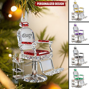 Personalized Barber Chair Christmas Ornament-Stylist Present
