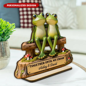 Personalized Frog Couple Wooden Plaque-Gift For Couple