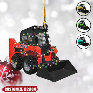 2024 New Release – Personalized Skid Steer Loader Christmas Ornament, Gift For Trucker
