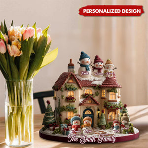 Christmas Time - Personalized Family Custom Shaped Acrylic Plaque