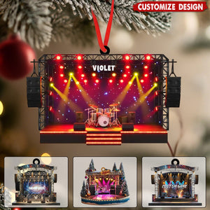 Personalized Rock Band Concert Stage Ornament – Gift for Music Lovers